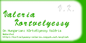 valeria kortvelyessy business card